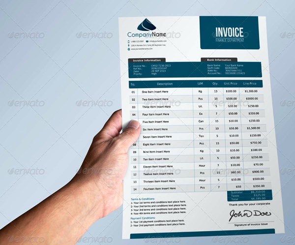 Contoh Desain Invoice Faktur 2015 – Offer and Packing and 